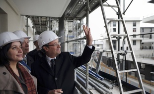 François Hollande et Cécile Duflot lors d'un déplacement commun le 1er février 2013 dans le Val d'Oise.