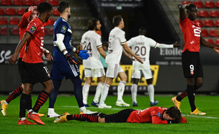 La tristesse des Rennais, battus vendredi soir sur leur terrain par les Girondins de Bordeaux.
