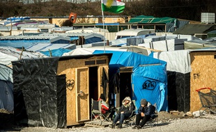 Le camp de réfugiés surnommé «jungle», le 19 février 2016, à Calais.