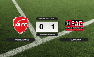 Ligue 2, 33ème journée: Guingamp vainqueur du VAFC 1 à 0 au Stade du Hainaut