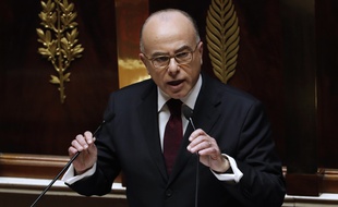 Bernard Cazeneuve pendant son discours de politique générale à l'Assemblée nationale, le 13 décembre 2016