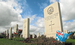 Le cimetière de Fromelles, dans les Weppes, fait partie du circuit.