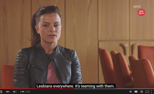 Capture d'écran du faux documentaire sur le foot féminin en Norvège