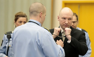 Anders Breivik lors du 2e jour de son procès.