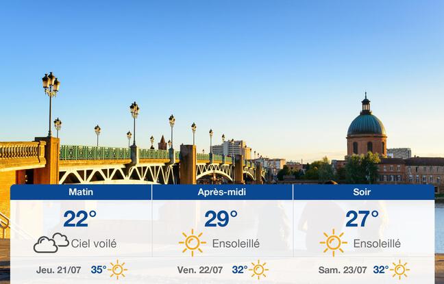 Météo Toulouse: Prévisions du mercredi 20 juillet 2022