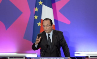 François Hollande, lors de la deuxième Conférence sociale.