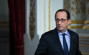 François Hollande pendant une conférence de presse à l'Elysée