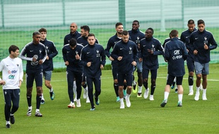 Les Bleus à l'entraînement en Russie, le 11 juin 2018