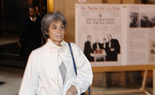 Arlette Ricci, héritière de la maison de couture Nina Ricci, au palais de justice de Paris le 16 février 2015