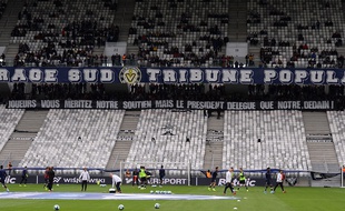 Le Virage Sud est resté vide toute la rencontre face à Saint-Etienne.