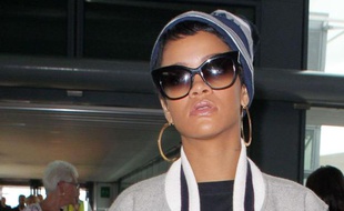 Rihanna à l'aéroport de Londres le 10 septembre 2012.