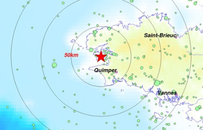 Bretagne: La terre a légèrement tremblé cette nuit près de Brest