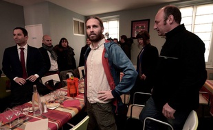 Le militant altermondialiste Jon Palais, ici avec Benoît Hamon