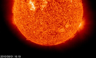 Une vue du Soleil prise par la Nasa le 1er août 2010.