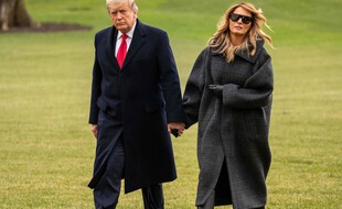 L'ex-président américain Donald Trump et son épouse Melania