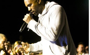 Kanye West, lors d'un concert à Bâle (Suisse), le 13 juin 2013.