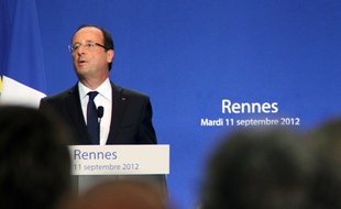 Le président de la République François Hollande, ici lors de sa visite au Space, à Rennes, en 2012.