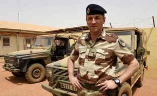 Le colonel Luc Lainé, le 29 mai 2015 dans le nord du Mali