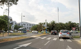 5 caméras à Odysseum: devant le lycée Mendès-France et place d'Odysseum (ci-dessus). Il y en aura aussi face à la nouvelle mairie, à la Mosson et Celleneuve.