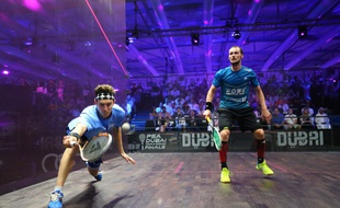 Illustration d'une partie de squash.