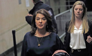 L'actrice Annabella Sciorra a témoigné au procès d'Harvey Weinstein le 23 janvier 2020.
