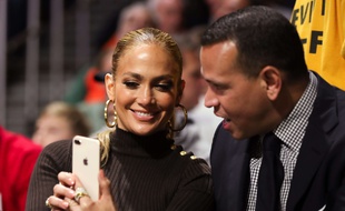 Jennifer Lopez et Alex Rodriguez, en Floride le 15 janvier 2018.