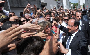 François Hollande lors d'un déplacement à la Roche-sur-Yon (Vendée), le 6 août 2013.