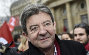 Le leader du Front de Gauche, Jean-Luc Mélenchon, le 15 février 2015 à Paris