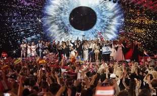 Au concours Eurovision 2015, à Vienne, en Autriche.