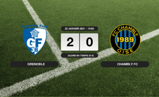 Ligue 2, 21ème journée: Grenoble bat le FC Chambly 2-0 à domicile