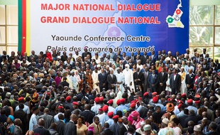 Session d'ouverture du Grand dialogue national à Yaoundé au Cameroun le 30 septembre 2019.