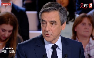 François Fillon sur le plateau de «L'Emission politique», le 23 mars 2017.