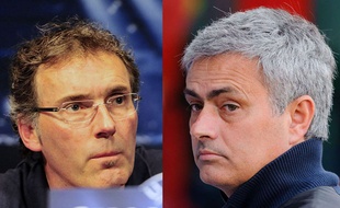 Laurent Blanc et José Mourinho s'affrontent en quart de finale de Ligue des champions le 2 avril 2014.