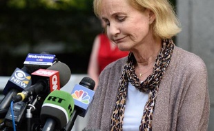 Lyn Ulbricht, la mère de Ross Ulbricht, après avoir appris la condamnation de son fils à la réclusion à perpétuité, le 29 mai 2015 à New York