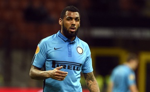 Yann M'Vila sous le maillot de l'Inter Milan, à San Siro, le 23 octobre 2014.