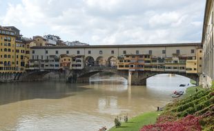 Le Ponte Vecchio à Florence (Italie). (Illustration)