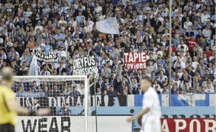 En mai dernier, les supporters ont brandi des banderoles anti-Dreyfus au vélodrome.