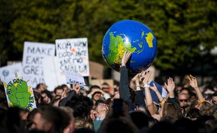 Une manifestation pour le climat à Stockholm en Suède, en septembre 2019.