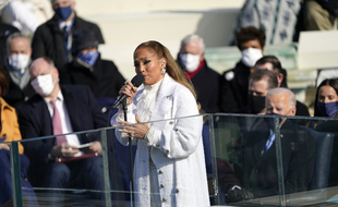 La chanteuse Jennifer Lopez lors de l'investiture de Joe Biden et Kamala Harris
