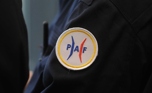 Un policier de la police aux frontières. Illustration.