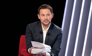 Marc-Olivier Fogiel lors d'un enregistrement de son émission «Le Divan».