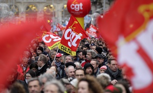 Lille, le 9 janvier 2020. Première manifestation de l'année contre la réforme des régimes de retraites.