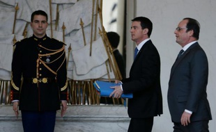 Francois Hollande et Manuel Valls à l'Elysée le 27 janvier 2016