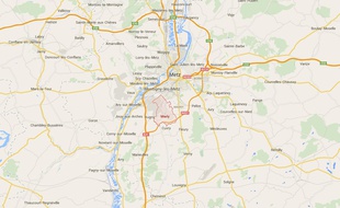 Carte de situation de Marly (Moselle).