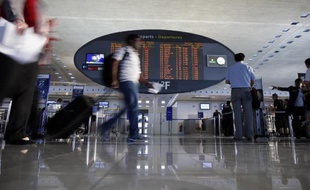 Vue en date du 15 septembre 2014 d'une salle d'enregisrement à 'aéroport Charles de Gaulle à Roissy