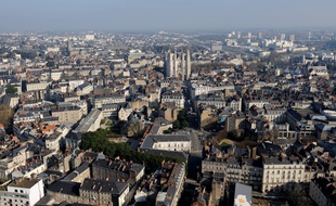Vue aérienne de Nantes