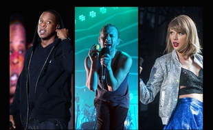 Jay-Z, Thom Yorke et Taylor Swift.