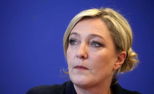 Marine Le Pen, lors d'une conférence de presse le 7 mars 2011