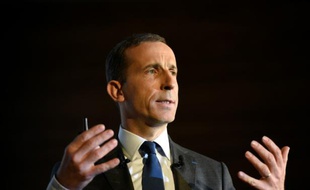 Philippe Knoche, PDG d'Areva, lors de la présentation des résultats du groupe en 2015, à La Défense à Paris le 26 février 2016