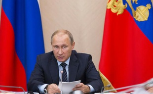 Le président russe Vladimir Poutine, le 19 octobre 2015 à la résidence de Novo-Ogaryovo, près de Moscou